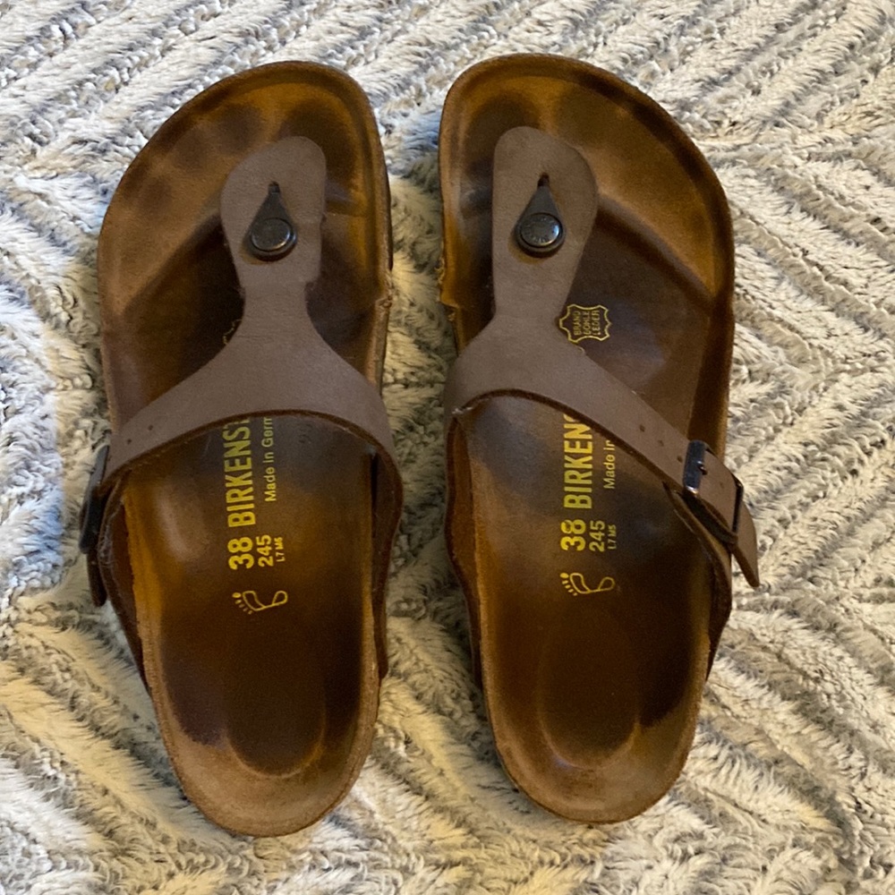 Birkenstock Gizeh brown EU 38 regular width birki flor